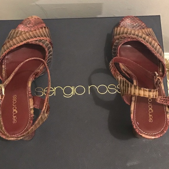 Sergio Rossi Snakeskin Platforms - Picture 2 of 6